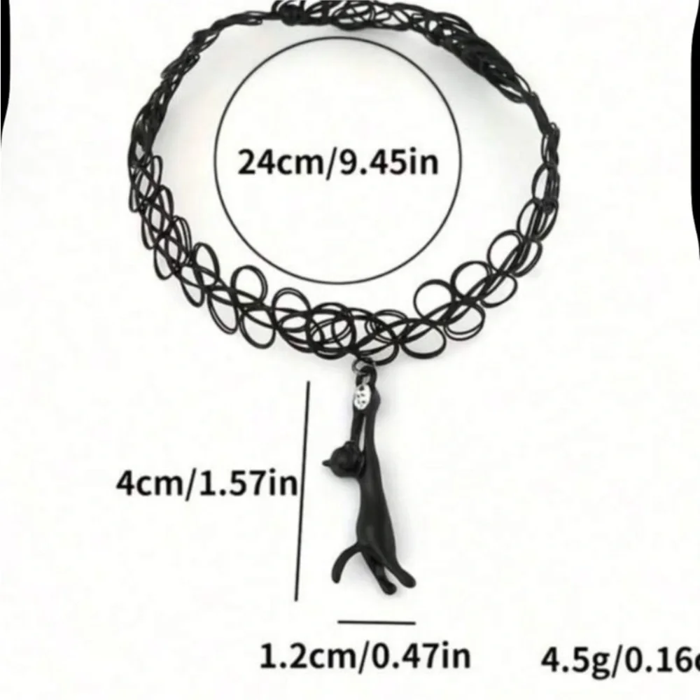 Black Cat Choker Necklace